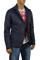Mens Designer Clothes | ARMANI JEANS Men's Button Up Jacket in Navy Blue #118 View 1