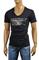 Mens Designer Clothes | Men's V-Neck Cotton T-Shirt #108 View 1