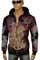 Mens Designer Clothes | CHRISTIAN AUDIGIER Multi Print Hooded Jacket Tee #58 View 1