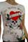 Womens Designer Clothes | ED HARDY by Christian Audigier Multi Print Lady's Tee #22 View 3
