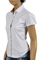 Womens Designer Clothes | BURBERRY Ladies' Short Sleeve Button Up Shirt #153 View 3