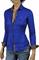Womens Designer Clothes | ROBERTO CAVALLI Ladies' Dress Shirt/Blouse In Royal Blue #367 View 4
