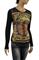 Womens Designer Clothes | ROBERTO CAVALLI Ladies' Long Sleeve Tee #307 View 1