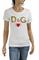 Womens Designer Clothes | DOLCE & GABBANA women's cotton t-shirt with front print logo 2 View 1