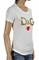 Womens Designer Clothes | DOLCE & GABBANA women's cotton t-shirt with front print logo 2 View 2
