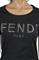 Womens Designer Clothes | FENDI women's cotton T-shirt with front logo appliqué 40 View 3