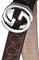 Mens Designer Clothes | GUCCI GG Men's Leather Belt in Brown 83 View 2