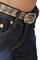 Womens Designer Clothes | GUCCI Ladies' Skinny Fit Jeans With Belt #84 View 6