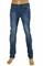 Mens Designer Clothes | GUCCI Men's fitted jeans with leather batch #93 View 2