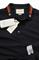 Mens Designer Clothes | GUCCI Men's cotton polo with Bee appliqué #380 View 7