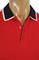 Mens Designer Clothes | GUCCI men's cotton polo with GUCCI stripe in red color #382 View 5
