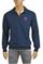 Mens Designer Clothes | GUCCI Men's knitted sweater in navy blue color 105 View 1