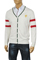 Mens Designer Clothes | GUCCI Men's V-Neck Button Up Sweater #56 View 3