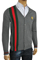 Mens Designer Clothes | GUCCI Men's V-Neck Button Up Sweater #57 View 3