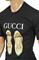 Mens Designer Clothes | GUCCI cotton T-shirt With Front Shoes print 317 View 6