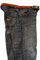 Mens Designer Clothes | PRADA Mens Crinkled Jeans With Belt #11 View 4