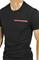 Mens Designer Clothes | PRADA Men's t-shirt with front logo appliqué 115 View 3