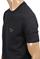 Mens Designer Clothes | PRADA Men's t-shirt in black with metal logo patch 122 View 7