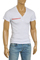 Mens Designer Clothes | PRADA Men's V-Neck Short Sleeve Tee #76 View 1