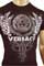 Mens Designer Clothes | VERSACE Multi Print Short Sleeve Tee #17 View 3