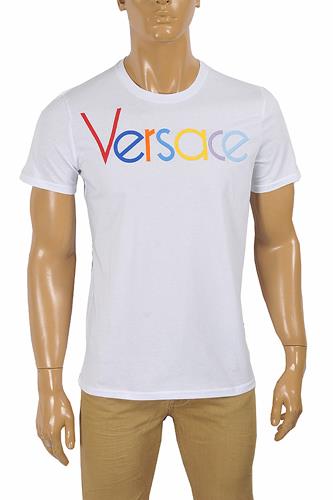VERSACE men's t-shirt with front embroidery 123